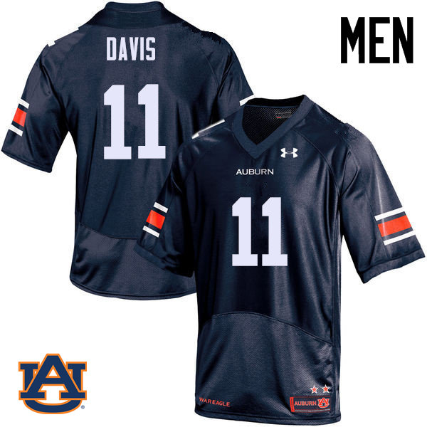Men Auburn Tigers #11 Kyle Davis College Football Jerseys Sale-Navy